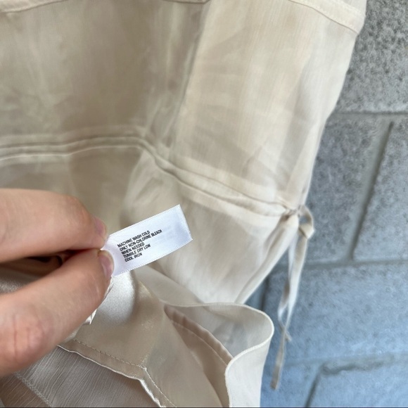 Gap Ivory Tiered Drawstring Dress - Picture 11 of 11